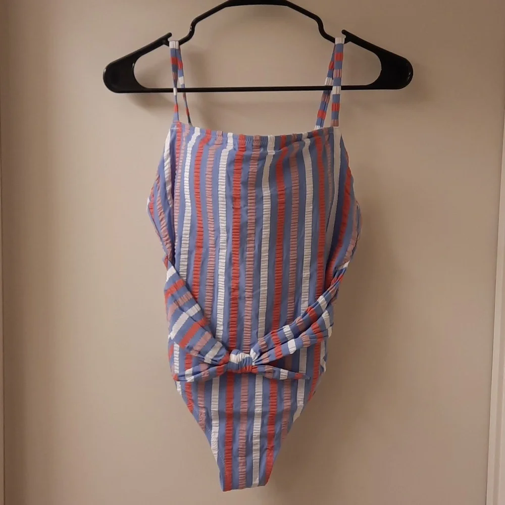 NWT, Jessica Simpson Miami Stripe One Piece Swimsuit